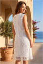 White Petite Lace Shift Dress, Image 2 of 4