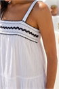 White Ric Rac Trim Midi Dress, Image 4 of 4