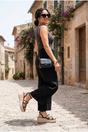 Black iKrush Black Olivia Womens Strappy Espadrille Platform Sandals, Image 3 of 8