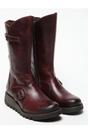 Red Womens Mid-Calf Platform Boots-MES2913, Image 2 of 5