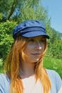 Pink Ladies Cotton Peaked Denim Baker Boy Hat, Image 3 of 5