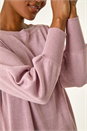 Light Pink Shimmer Slash Neck Jumper Dress, Image 6 of 6