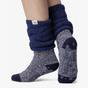 Navy Ladies Fluffy Slouch Top Non Slip Thermal Bed Socks, Image 4 of 5