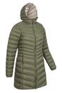 Khaki Florence Long Padded Jacket, Image 6 of 6