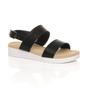 Black AJVANI Black Flatform Strappy Sandals, Image 1 of 6