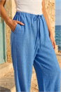 Denim Petite Pull On Woven Trouser, Image 4 of 4