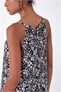 Black Ditsy Floral Frill Hem Dress, Image 5 of 5