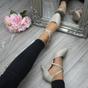 Natural AJVANI Natural High Heel Crossed Straps Court Shoes, Image 5 of 6