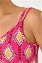 PINK Geometric Double Strap Playsuit, Image 5 of 5