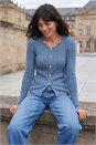 Denim Pearl Ribbed Knit Jumper, Image 3 of 4