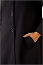 Black Buttoned Swing Coat, Image 5 of 5