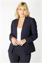 Navy Pleat Tailored Jacket, Image 1 of 5