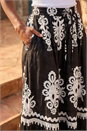 Black Mono Print Maxi Skirt, Image 4 of 4