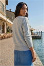 Grey Sequin V-Neck Buttoned Cardigan, Image 3 of 4