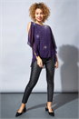 Purple Embellished Chiffon Top, Image 2 of 4
