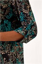Teal Stretch Paisley Print Shirt, Image 5 of 5