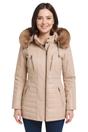 Beige Quilted Leather Parka Jacket-Winton, Image 1 of 6