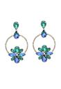 Green AVANT-GARDE PARIS Green Diva Collection Delicate Floral Drop Earrings, Image 1 of 4