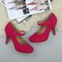 Fuchsia AJVANI Fuchsia High Heel Mary Jane Court Shoes, Image 4 of 6