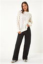 Ivory  Sparkly Cable Knit Jumper, Image 2 of 5