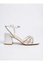 Silver iKrush Silver Willow Rhinestone Block Heel Sandals, Image 8 of 8