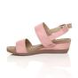 Light Pink AJVANI Light Pink Low Wedge Heel Strappy Slingback Sandals, Image 3 of 6
