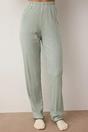 Mint WOVCOR Mint Button Through Pointelle Ribbed Long Sleeve Knit Pyjama Set, Image 3 of 3