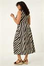 Black Curve Twist Front Stretch Dress, Image 3 of 5