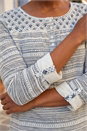 Navy  Petite Contrast Front Tunic Top, Image 4 of 4