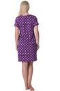 Purple Polka Dot Lace Print Cotton Nightshirt, Image 3 of 5