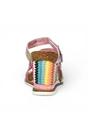 Pink Womens Leather Wedge Sandals - Balade 32, Image 6 of 7