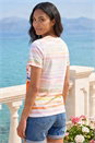 Pink Floral Stripe Top, Image 3 of 4