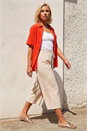 ORANGE Petite Button Up Pocket Shirt, Image 2 of 5
