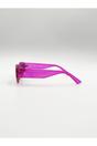 Pink Angular Sunglasses in Translucent Hot Pink, Image 4 of 6