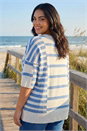 Blue Curve Stripe Knit Jumper, Image 3 of 4