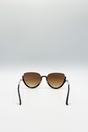 Gold Upper Rimless Pearl Sunglasses in Gold Brown, Image 5 of 6