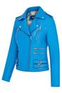 Blue Leather Brando Biker Jacket-Loddon, Image 2 of 5