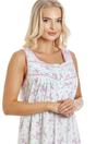 Aqua Camille Lingerie Aqua Floral Lightweight Sleeveless Nightdress, Image 5 of 6