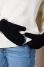 Black SVNX Black Soft Knit Mittens, Image 2 of 4