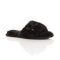 Black AJVANI Black Peep Toe Sandals Slippers, Image 1 of 6