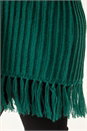 Forest  Curve V-Neck Tassel Hem Knit Jumper, Image 5 of 5