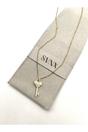 Gold Key Diamante Pendant Necklace, Image 4 of 4