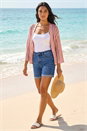 Light Pink Spacedye Open Knitted Cardigan, Image 2 of 4