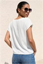 White Petite Twist Hem Top, Image 3 of 4