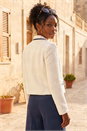 Ivory  Boucle Contrast Tape Jacket, Image 3 of 4