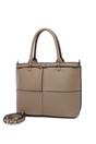 Taupe Buckle Shoulder Bag, Image 1 of 2