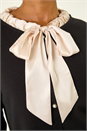 Black Petite Tie Neck Frill Hem Cardigan, Image 5 of 7