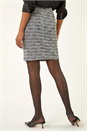 Black Textured Stretch Skirt, Image 4 of 5
