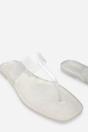 White Rosalyn Glitter Thong Flip Flop Sandals, Image 5 of 6
