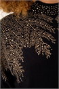 Black Shimmer Leaf Knit Jumper, Image 5 of 5